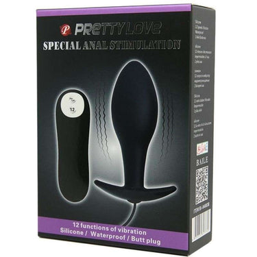 Plug anale in silicone con vibrazioni e telecomando, design pene